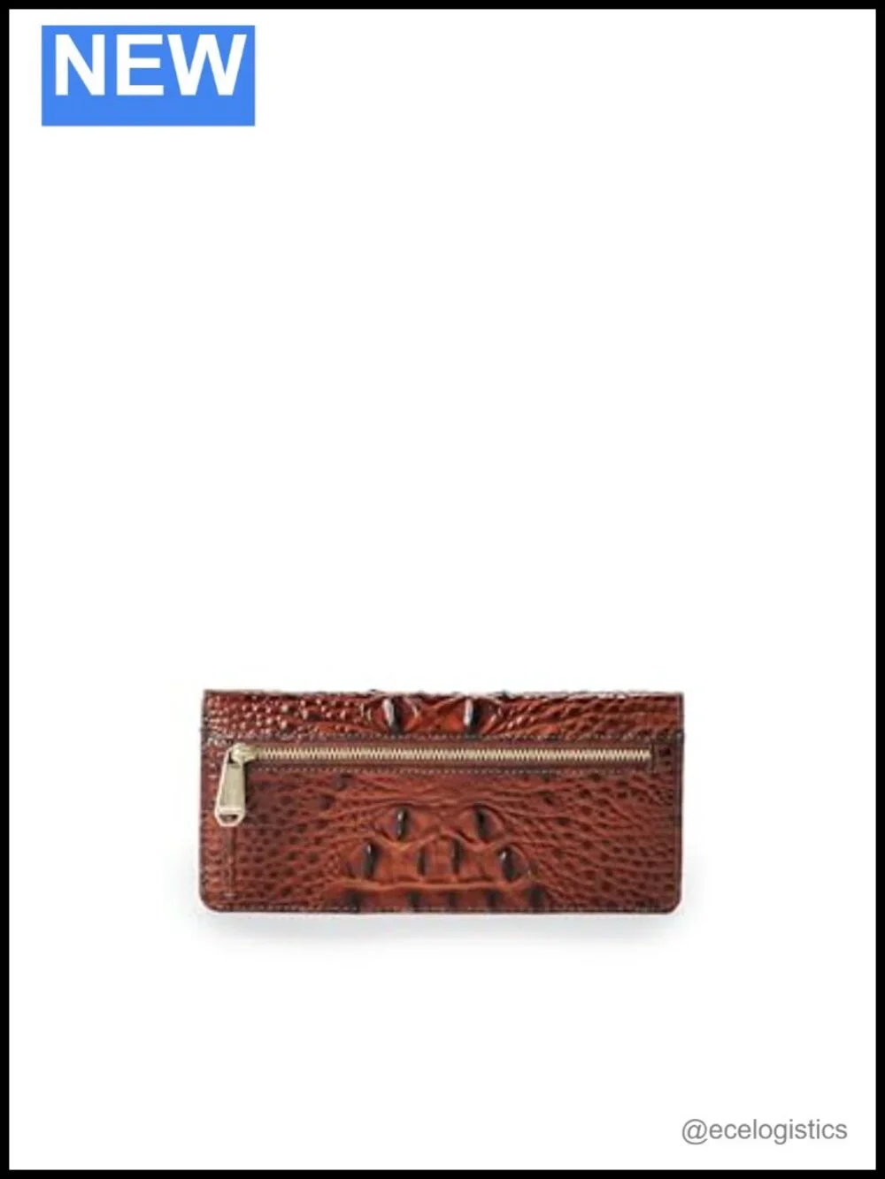 Genuine Leather Bi-Fold Wallet with 13 Card Slots and Zip Pocket